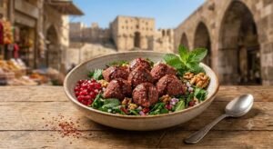 سلطة الكبة النية بالشوفان والرمان